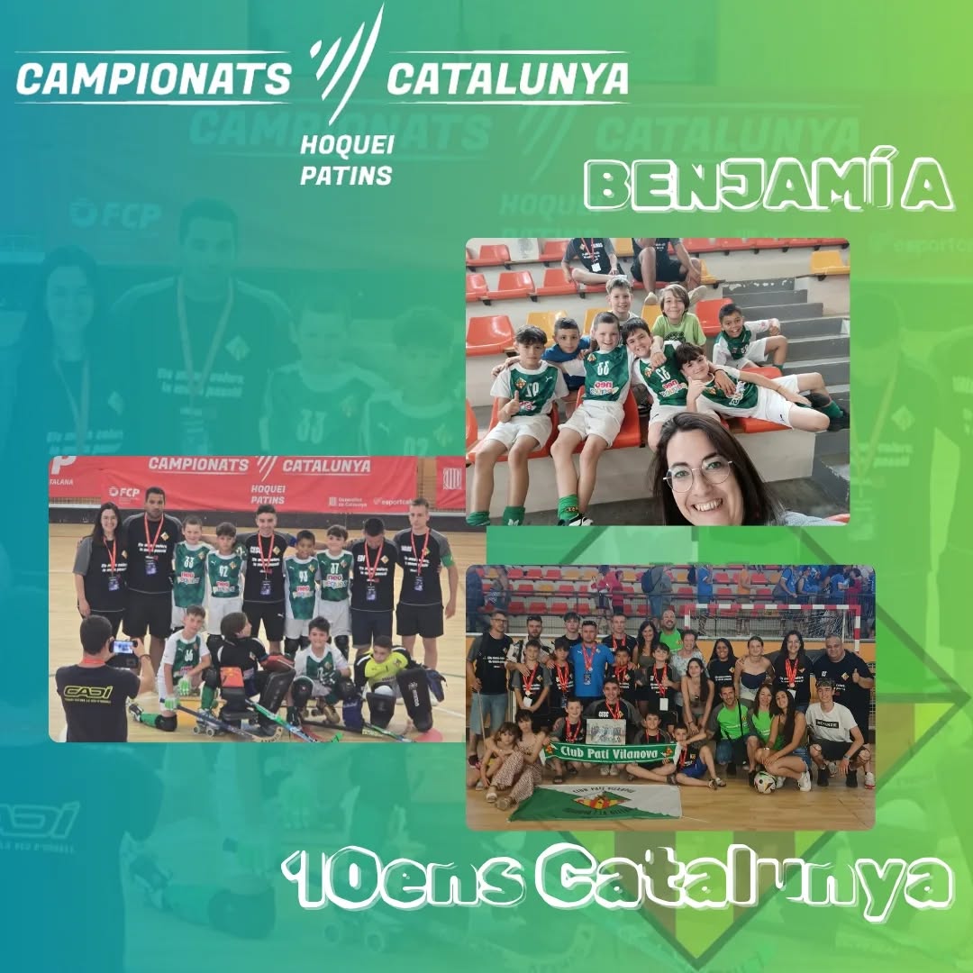 💯 10ens CLASSIFICATS DE CATALUNYA
🏑 El Benjamí A ha acabat el Campionat de Catalunya Benjamí disputat a La Seu d'Urgell aquest cap de setmana en desena posició.
💥 Molt orgullosos d'aquest equip i de tota la feina feta durant la temporada. Esperem que hagiu disfrutat d'aquesta fantàstica experiència.
💚 MOLTES FELICITATS nois. Ara a descansar i a recuperar forces 🤍
@neopeques @barpavellovilanova @dibella_mayorista @davimarentacar @endemicsport @ajuntamentvng @fcp_hoqueipatins_ @felsurtidor @jrsupermercats