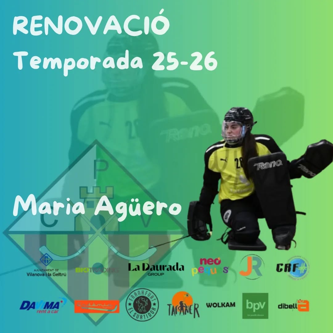 🟢 RENOVACIÓ TEMPORADA 25-26⚪️
Seguim apuntalant el Femení per la pròxima campanya amb la portera Maria Agüero .
💯 Aquesta temporada ha defensat la porteria del Patí amb molta solvència i seguretat, consolidant-se com una peça clau de l'equip
😍 Gràcies @marii_aguero01 per seguir confiant em aquest club!