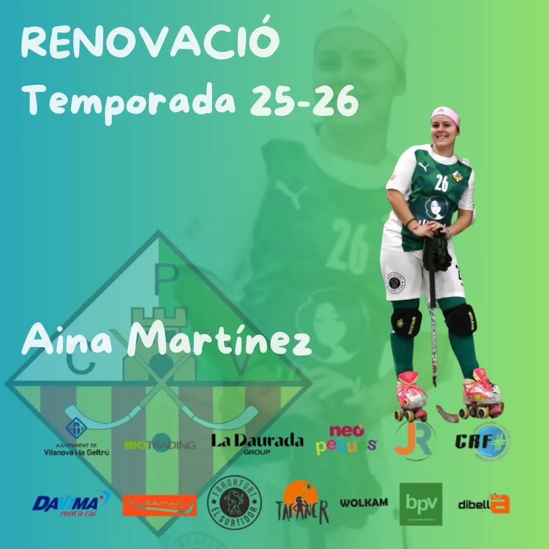 🟢 RENOVACIÓ TEMPORADA 25-26 ⚪️
💥 Aina Martínez és la tercera renovació del primer equip femení.
🏑 Peça important dins el club, aquesta temporada ha disputat 28 partits a Nacional Catalana i ha marcat 6 gols.
💚 Gràcies @ainamartinex per continuar al nostre costat 🤍