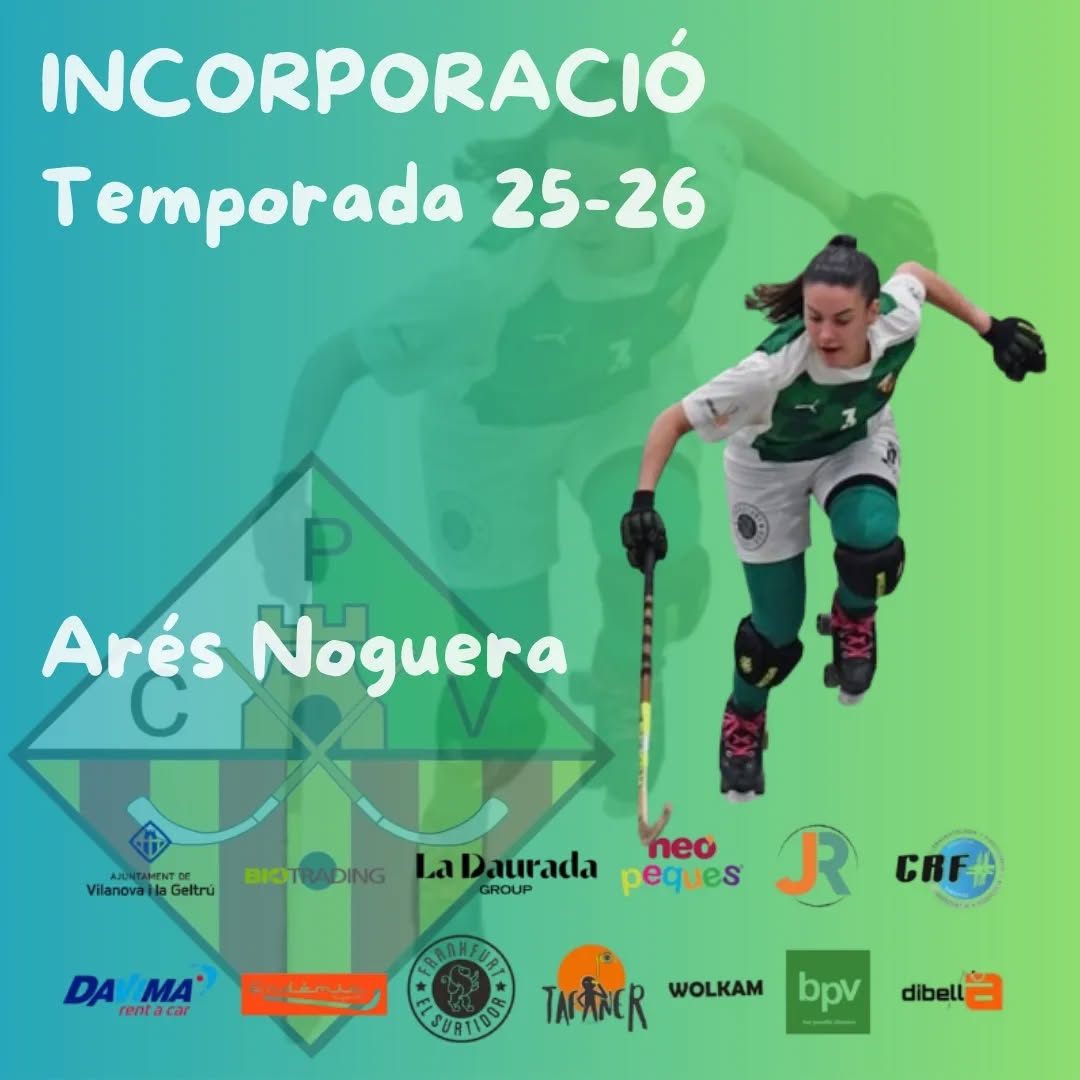 🟢NOVA INCORPORACIÓ TEMPORADA 25-26⚪️
Arés Noguera s'incorpora aquesta temporada al primer equip femení.
🏑 La seva polivalència a la pista serà clau per aconseguir els objectius de la pròxima temporada.
😍 Benvinguda @aresnoguera !!