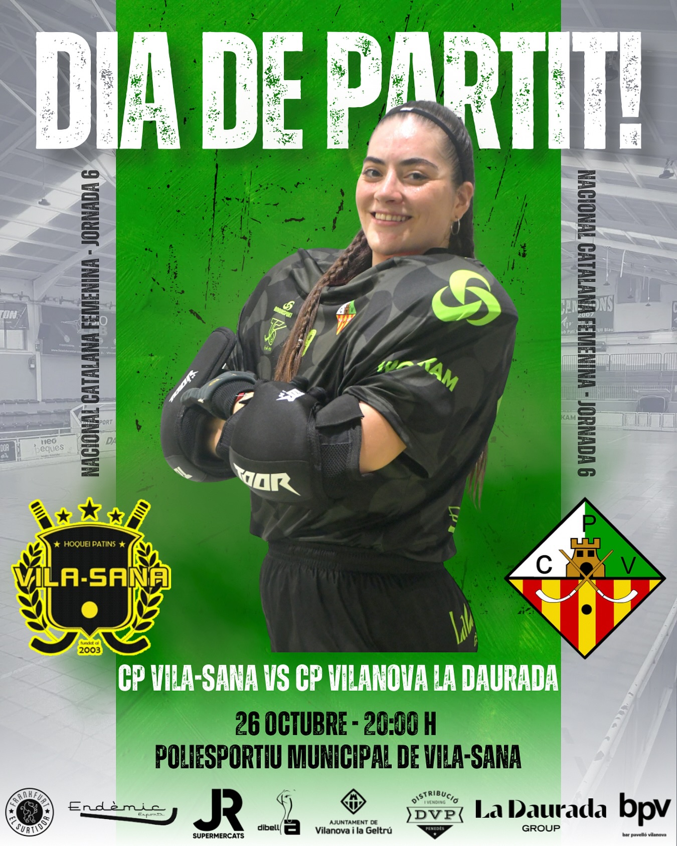 Diumenge disputarem la jornada 6 de Nacional Catalana!💚🤍

@hoquei_vilasana vs @cpvilanova 

26/10/25 🗓️
20:00h ⏰
Poliesportiu municipal de Vila-Sana📍

Som-hi patí!💪🏻