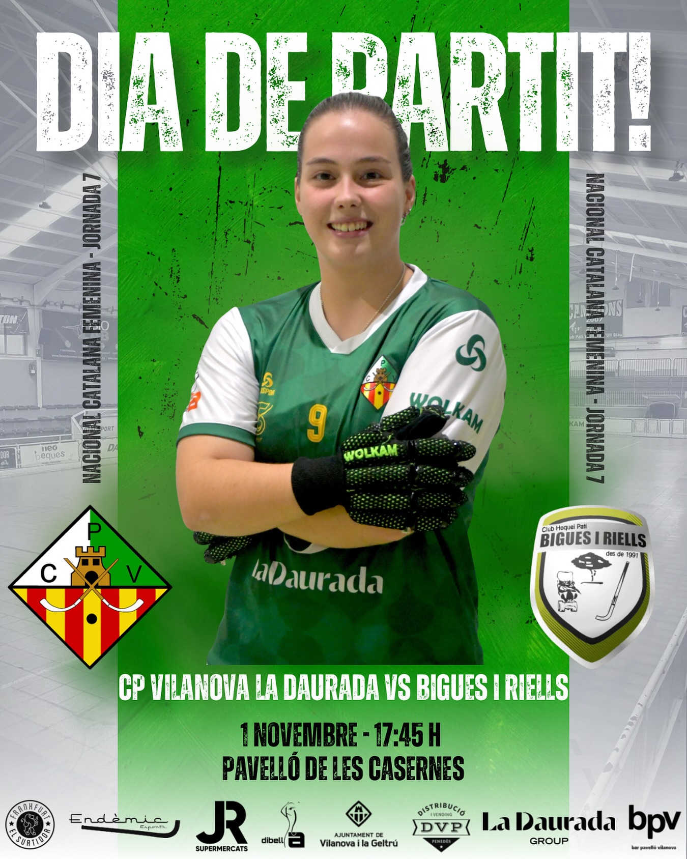 Dissabte disputarem la jornada 7 de Nacional Catalana!💚🤍

@cpvilanova vs @chpbiguesiriells 

1/11/25 🗓️
17:45h ⏰
Pavelló de les Casernes📍

Som-hi patí!💪🏻