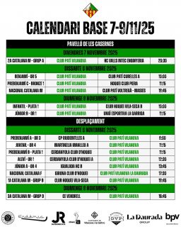 Partits del cap de setmana del 7-9 de Novembre!💚🤍

Som-hi patí!🔥