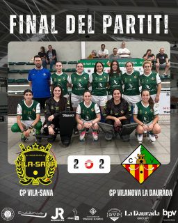 Empat davant el @hoquei_vilasana per 2-2!

Gols (x1) @albarosell2 (x1) @queeraalt_12 🏑

Seguim treballant noies!💪🏻💚🤍