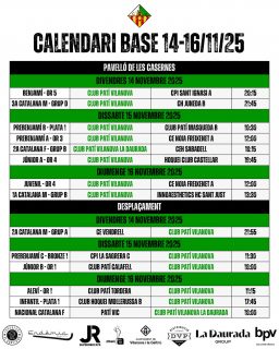 Partits del cap de setmana del 14-16 de Novembre!💚🤍

Som-hi patí!🔥