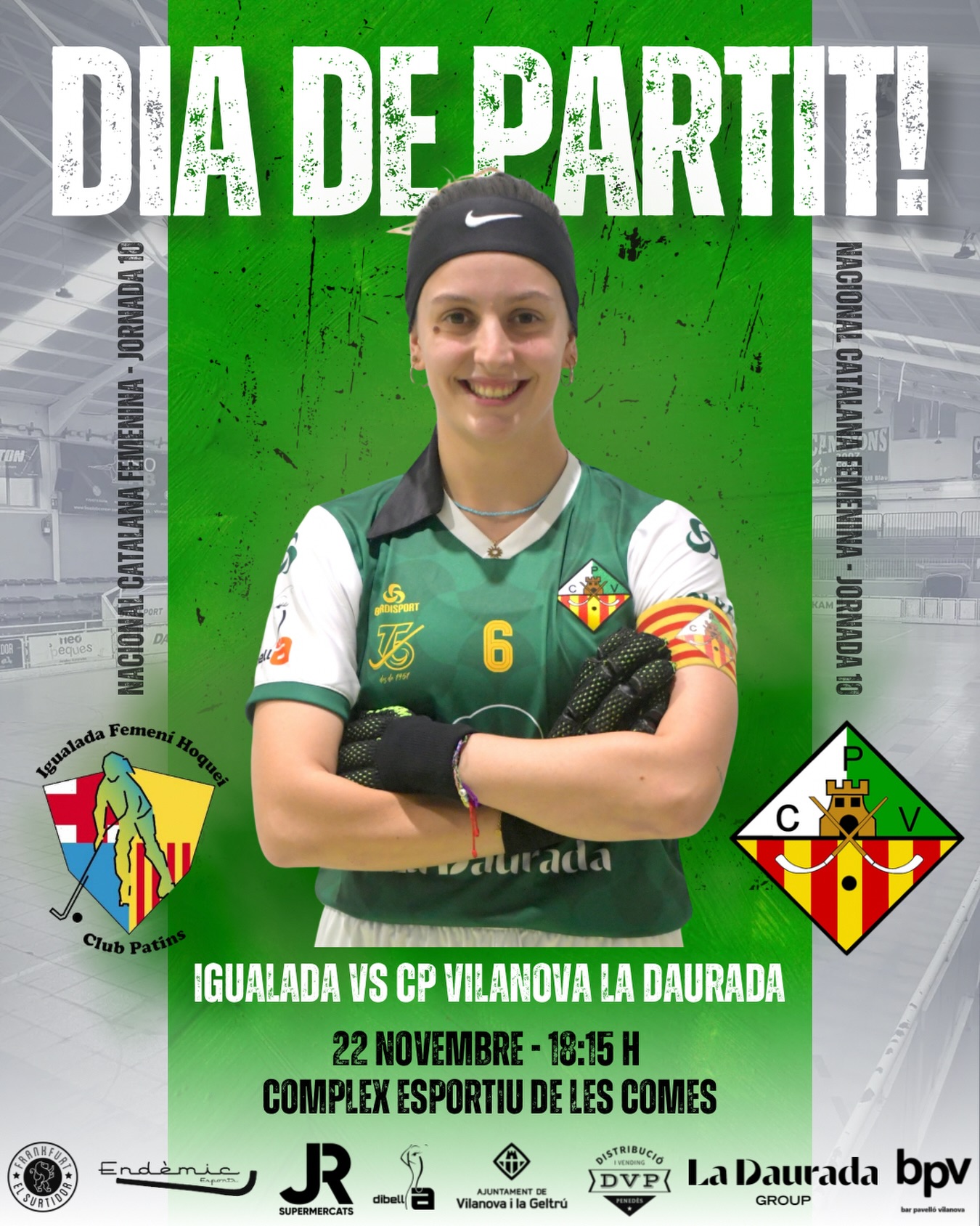 Dissabte disputarem la jornada 10 de Nacional Catalana!💚🤍

@igualadafhcp vs @cpvilanova 

22/11/25 🗓️
18:15 ⏰
Complex Esportiu de les Comes📍

Som-hi patí!💪🏻