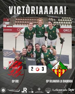 Victòria davant el @vichoqueiclub per 2-3!

Gols (x2) @m.asensi16 (x1) @aresnoguera 🏑

Seguim treballant noies!💪🏻💚🤍