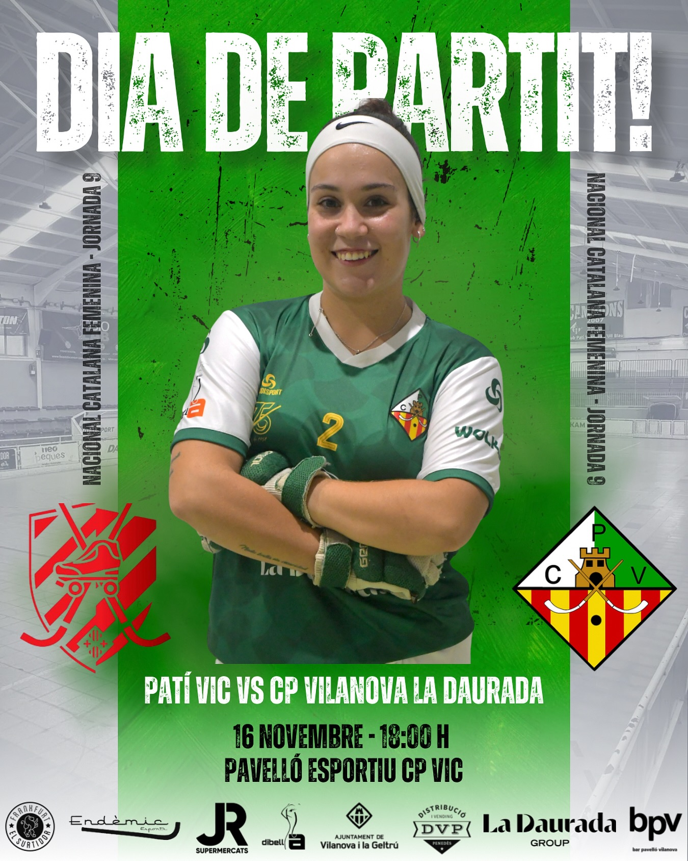 Diumenge disputarem la jornada 9 de Nacional Catalana!💚🤍

@vichoqueiclub vs @cpvilanova 

16/11/25 🗓️
18:00 ⏰
Pavelló esportiu CP Vic📍

Som-hi patí!💪🏻