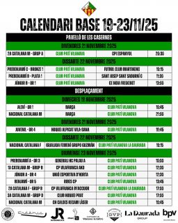 Partits del cap de setmana del 19-23 de Novembre!💚🤍

Som-hi patí!🔥