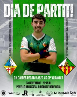 Diumenge disputarem la jornada 10 de Nacional Catalana!💚🤍

@chcaldes vs @cpvilanova 

23/11/25 🗓️
18:45 ⏰
Pavelló municipal d’hoquei Torre Roja 📍
Canal Blau Ràdio📻

Som-hi patí!💪🏻