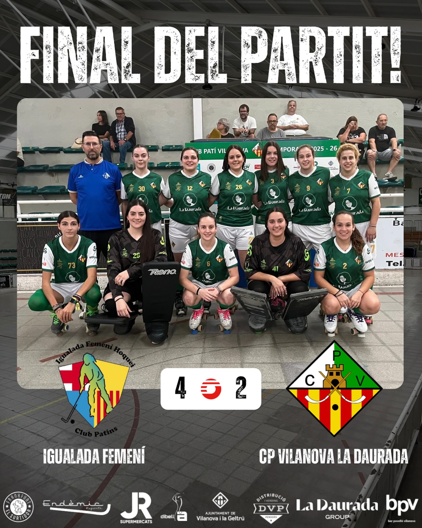 Derrota davant el @igualadafhcp per 4-2!

Gols (x1) @m.asensi16 (x1) @aresnoguera 🏑

Seguim treballant noies!💪🏻💚🤍