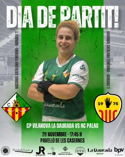 Dissabte disputarem la jornada 11 de Nacional Catalana!💚🤍

@cpvilanova vs @hcpalau 

29/11/25 🗓️
17:45 ⏰
Pavelló de les Casernes📍

Som-hi patí!💪🏻