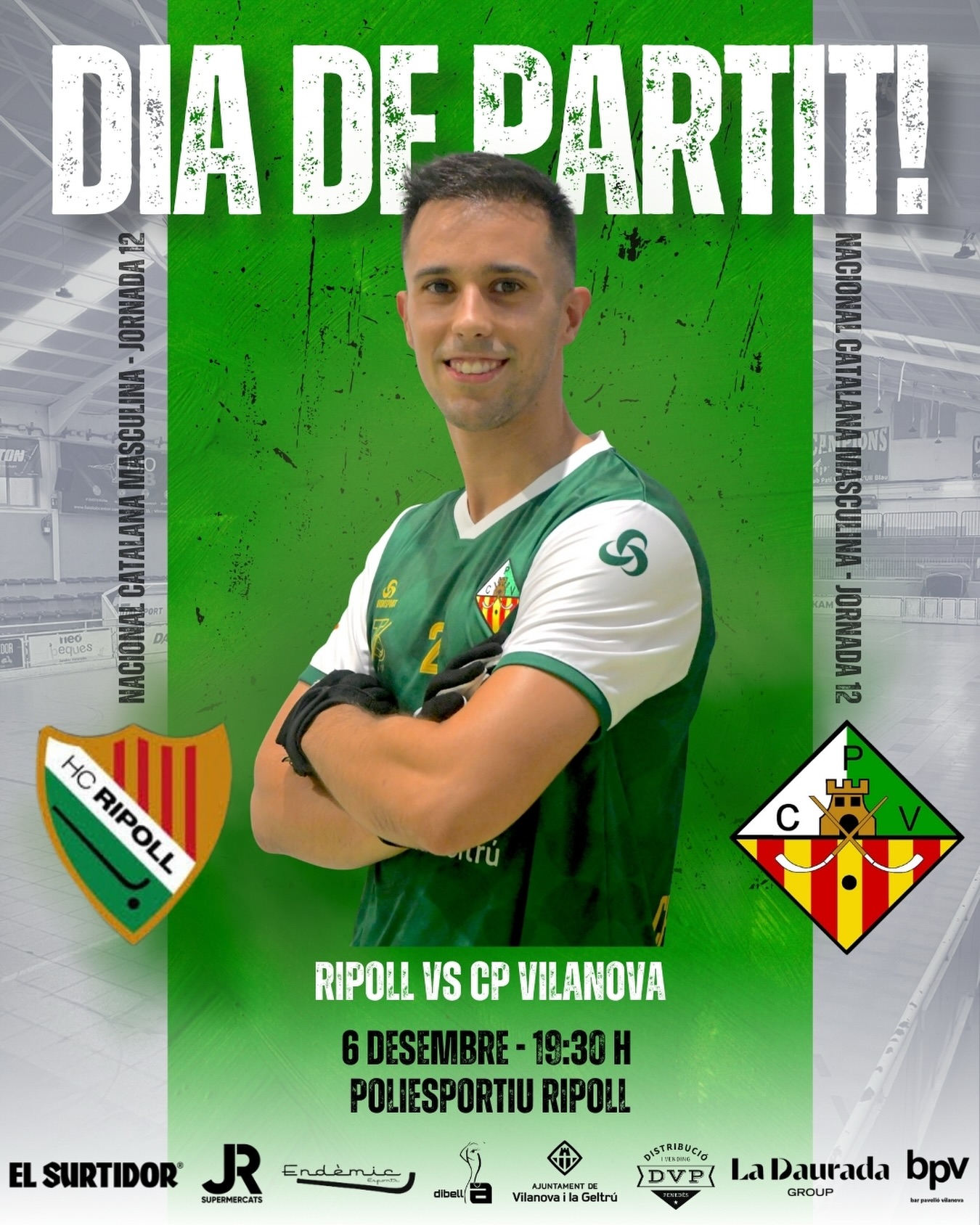 Dissabte disputarem la jornada 12 de Nacional Catalana!💚🤍

@hoqueiclubripoll vs @cpvilanova 

6/12/25 🗓️
19:30 ⏰
Poliesportiu Ripoll 📍
Canal Blau Ràdio📻

Som-hi patí!💪🏻
