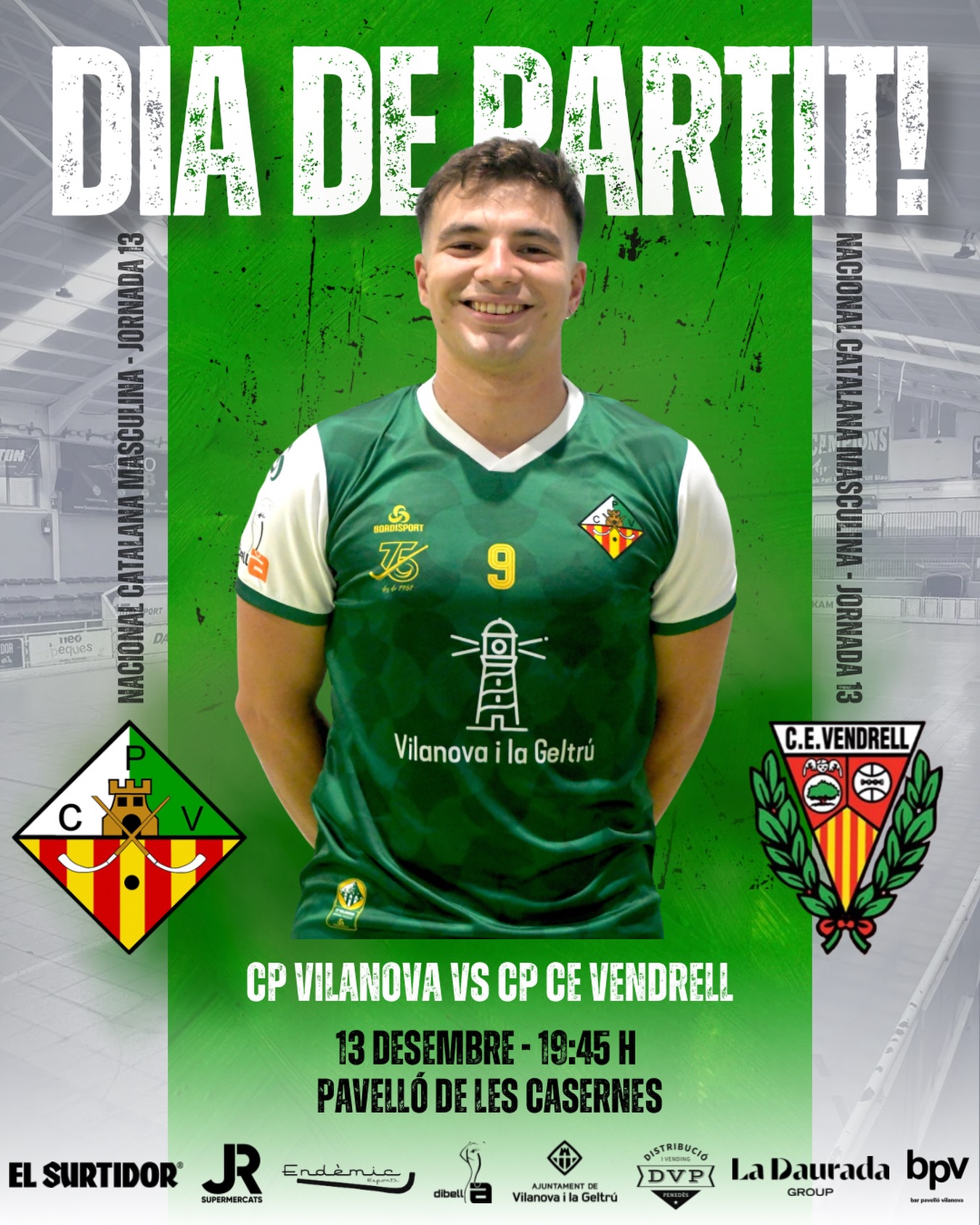 Dissabte disputarem la jornada 13 de Nacional Catalana!💚🤍

@cpvilanova vs @okcevendrell 

13/12/25 🗓️
19:45h ⏰
Pavelló de les Casernes📍
Canal Blau Televisió📺

Som-hi patí!💪🏻