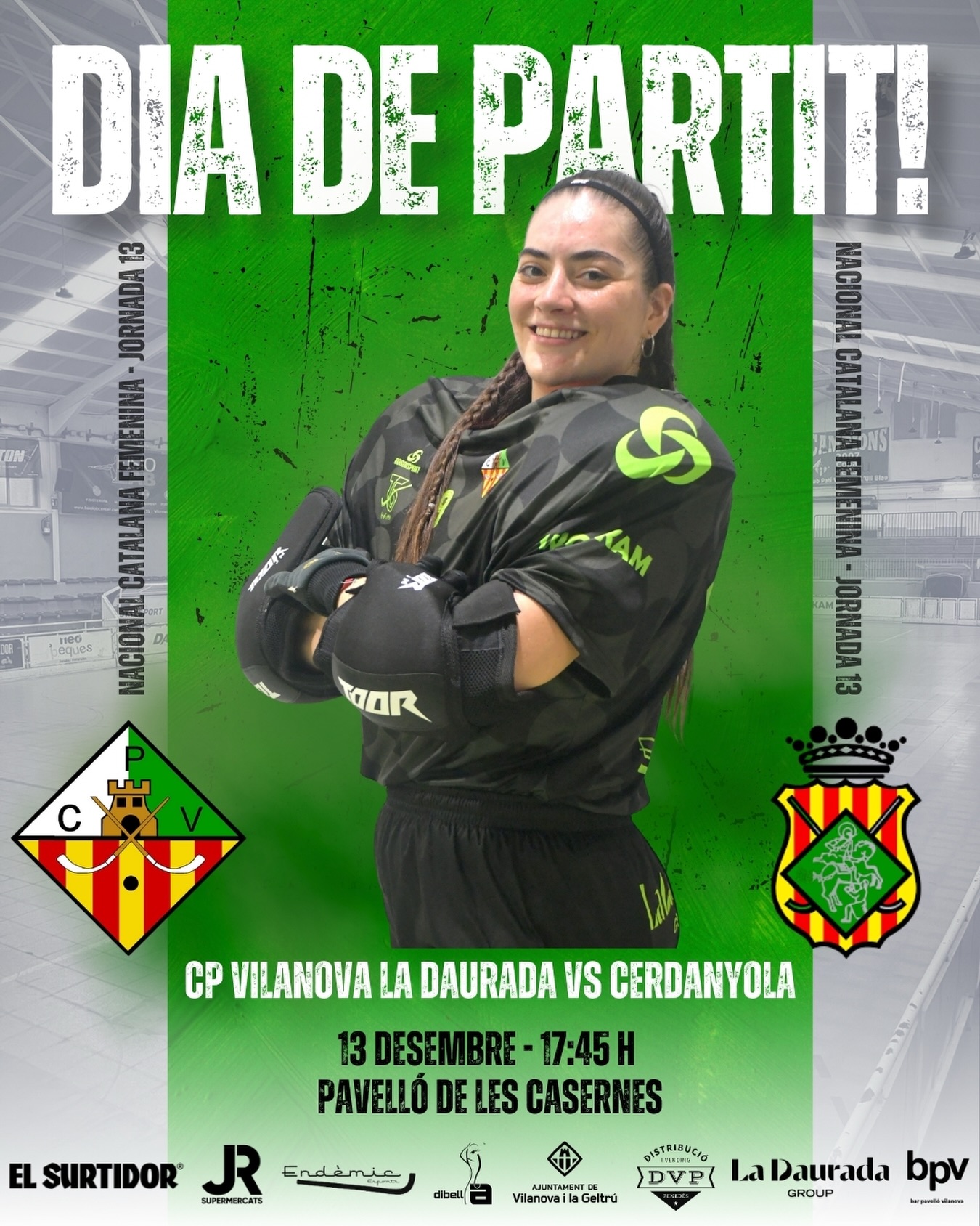 Dissabte disputarem la jornada 13 de Nacional Catalana!💚🤍

@cpvilanova vs @cerdanyola_ch 

13/12/25 🗓️
17:45 ⏰
Pavelló de les Casernes📍

Som-hi patí!💪🏻