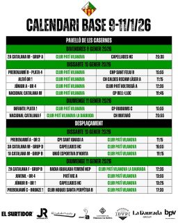 Partits del cap de setmana del 9-11 de Gener!💚🤍

Som-hi patí!🔥