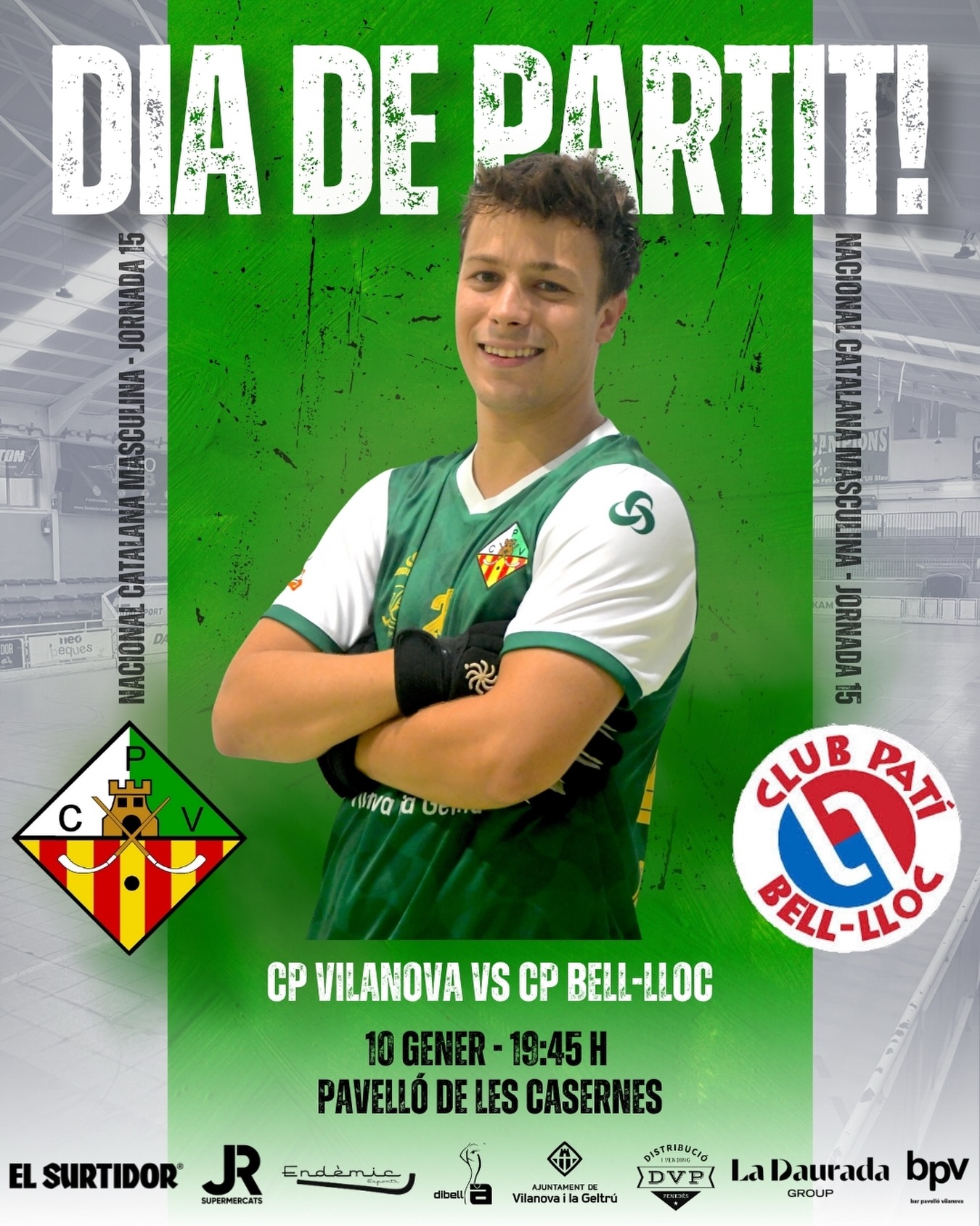 Dissabte disputarem la jornada 15 de Nacional Catalana!💚🤍

@cpvilanova vs @cpbelloc 

10/01/26 🗓️
19:45h ⏰
Pavelló de les Casernes📍
Canal Blau Televisió📺

Som-hi patí!💪🏻