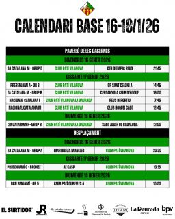 Partits del cap de setmana del 16-18 de Gener!💚🤍

Som-hi patí!🔥