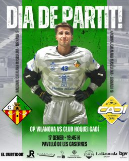 Dissabte disputarem la jornada 16 de Nacional Catalana!💚🤍

@cpvilanova vs @clubhoqueicadi 

17/01/26 🗓️
19:45h ⏰
Pavelló de les Casernes📍
Canal Blau Televisió📺

Som-hi patí!💪🏻