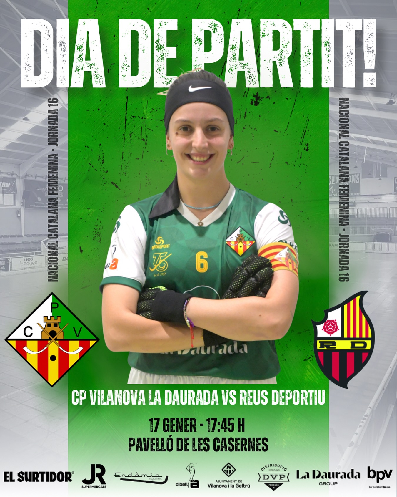 Dissabte disputarem la jornada 16 de Nacional Catalana!💚🤍

@cpvilanova vs @reusdeportiuoficial 

17/01/26 🗓️
17:45h ⏰
Pavelló de les Casernes📍

Som-hi patí!💪🏻
