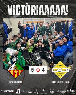 Victòria davant el @clubhoqueicadi per 5-4!

Gols (x3) @joseloda (x1) @davidlecha8 (x1) @usebri99 🏑

Seguim treballant nois!💪🏻💚🤍