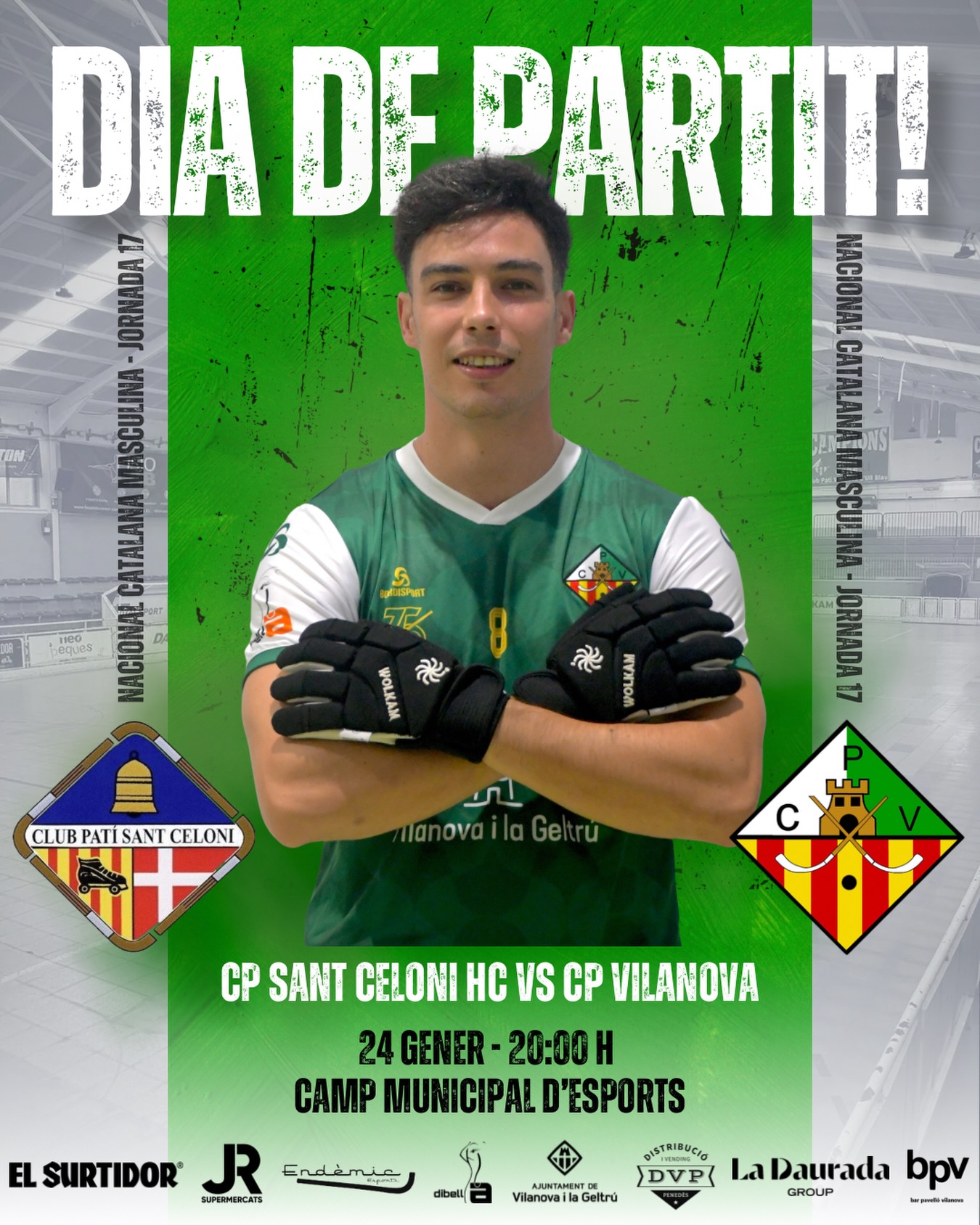 Dissabte disputarem la jornada 17 de Nacional Catalana!💚🤍

@cpsantceloni vs @cpvilanova 

24/01/26 🗓️
20:00 ⏰
Camp Municipal d’Esports📍
Canal Blau Ràdio📻

Som-hi patí!💪🏻