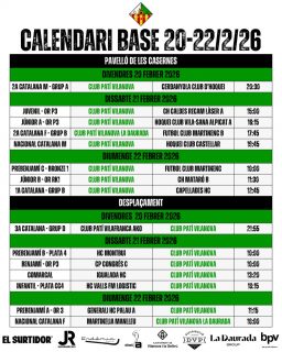 Partits del cap de setmana del 20-22 de Febrer!💚🤍

Som-hi patí!🔥
