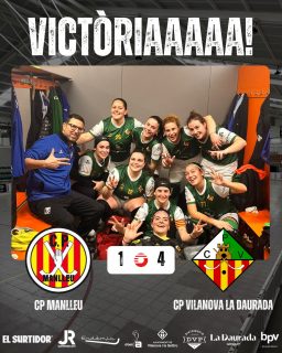 Victòria davant el @clubpatimanlleu per 1 - 4!

Gols (x3) @ainamartinex (x1) @lubamuro_77 🏑

Seguim treballant noies!💪🏻💚🤍