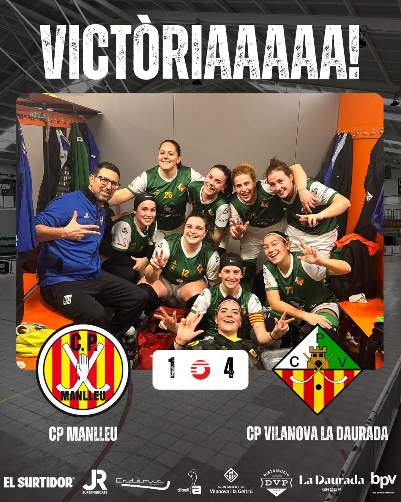Victòria davant el @clubpatimanlleu per 1 - 4!

Gols (x3) @ainamartinex (x1) @lubamuro_77 🏑

Seguim treballant noies!💪🏻💚🤍