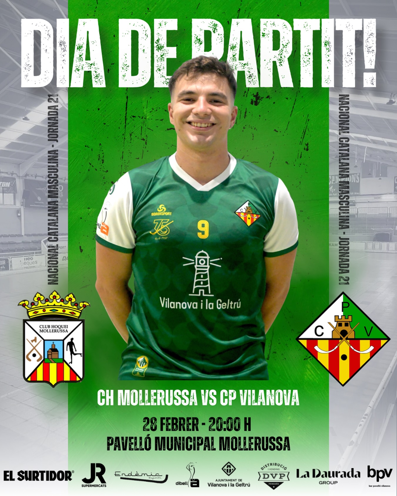 Dissabte disputarem la jornada 21 de Nacional Catalana!💚🤍

@chmollerussaprevintegral vs @cpvilanova 

28/02/26 🗓️
20:00 ⏰
Pavelló Municipal Mollerussa📍
Canal Blau Ràdio📻

Som-hi patí!💪🏻