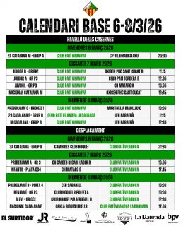 Partits del cap de setmana del 6-8 de Març!💚🤍

Som-hi patí!🔥