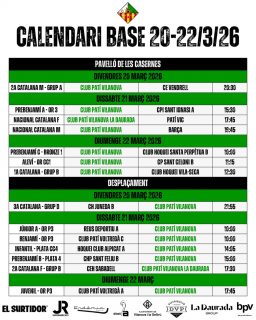 Partits del cap de setmana del 20-22 de Març!💚🤍

Som-hi patí!🔥