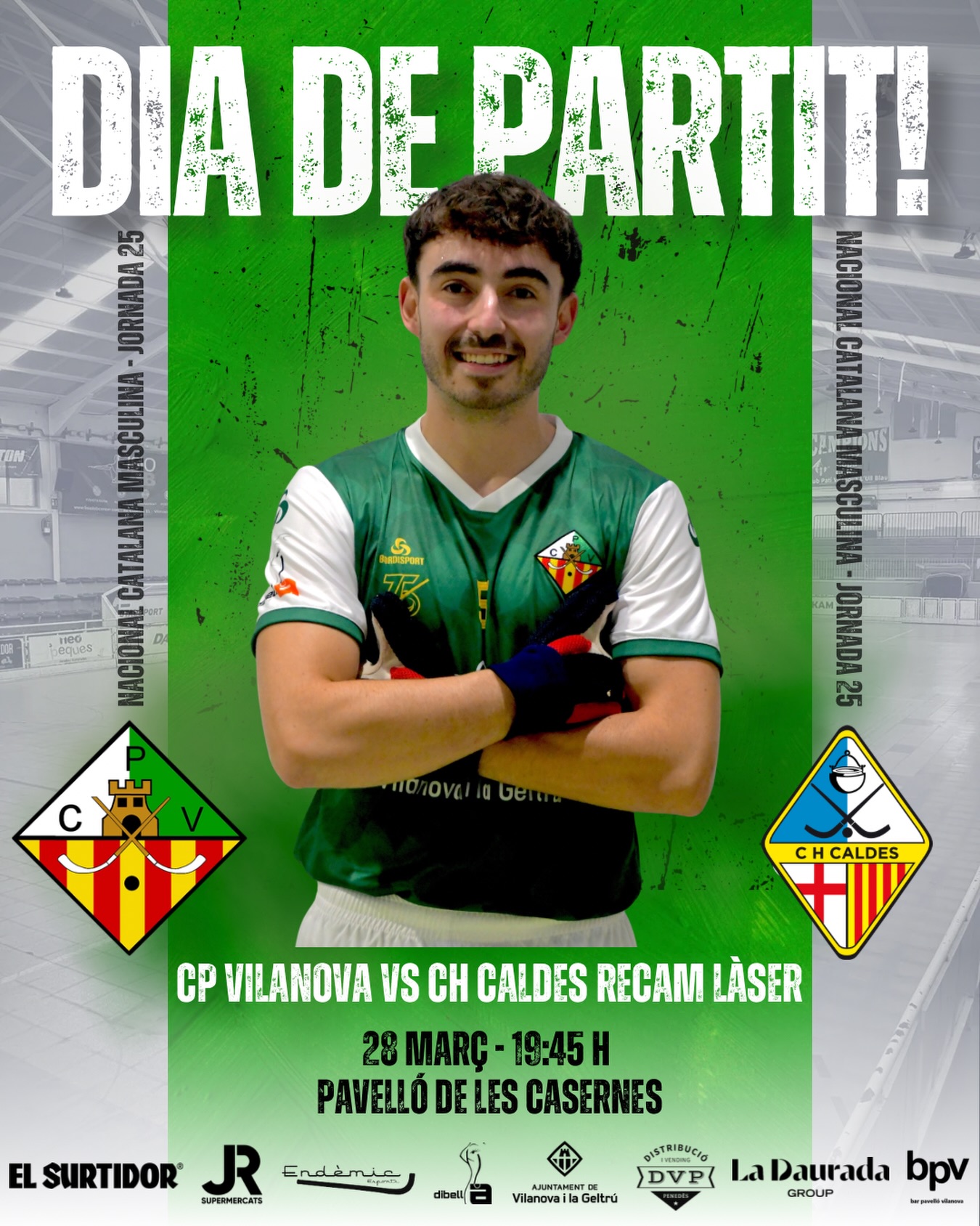 Dissabte disputarem la jornada 25 de Nacional Catalana!💚🤍

@cpvilanova vs @chcaldes 

28/03/26 🗓️
19:45h ⏰
Pavelló de les Casernes📍
Canal Blau Televisió📺

Som-hi patí!💪🏻