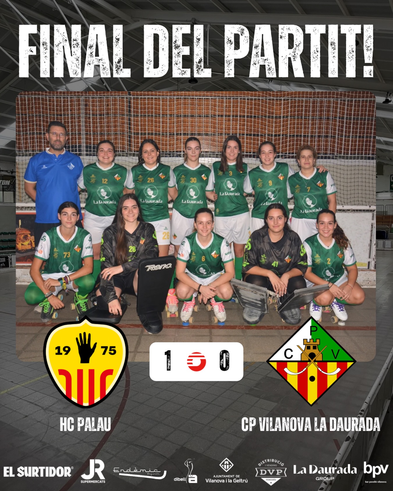Derrota davant el @hcpalau per 1 - 0!

Seguim treballant noies!💪🏻💚🤍