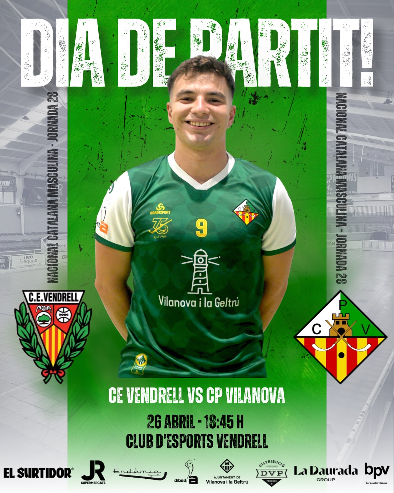 Diumenge disputarem la jornada 28 de Nacional Catalana!💚🤍

@okcevendrell vs @cpvilanova 

26/04/26 🗓️
18:45 ⏰
Club d’Esports Vendrell📍
Canal Blau Ràdio📻

Som-hi patí!💪🏻