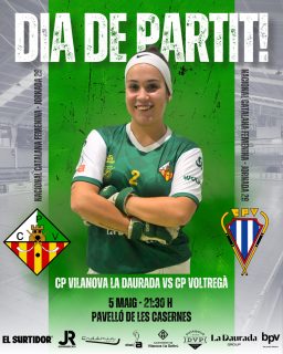 Dimarts disputarem la jornada 29 de Nacional Catalana!💚🤍

@cpvilanova vs @cpvoltrega 

5/05/26 🗓️
21:30 ⏰
Pavelló de les Casernes📍

Som-hi patí!💪🏻