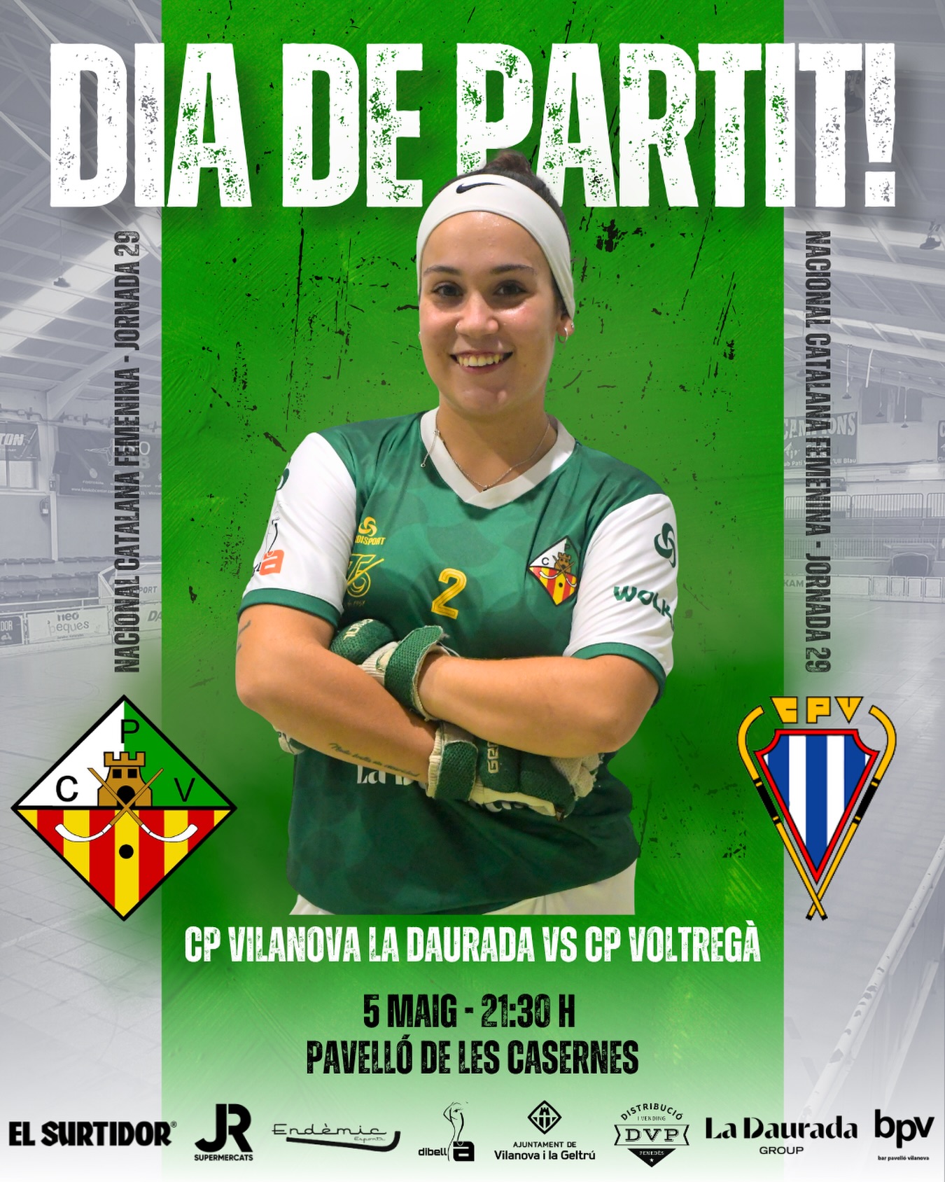 Dimarts disputarem la jornada 29 de Nacional Catalana!💚🤍

@cpvilanova vs @cpvoltrega 

5/05/26 🗓️
21:30 ⏰
Pavelló de les Casernes📍

Som-hi patí!💪🏻