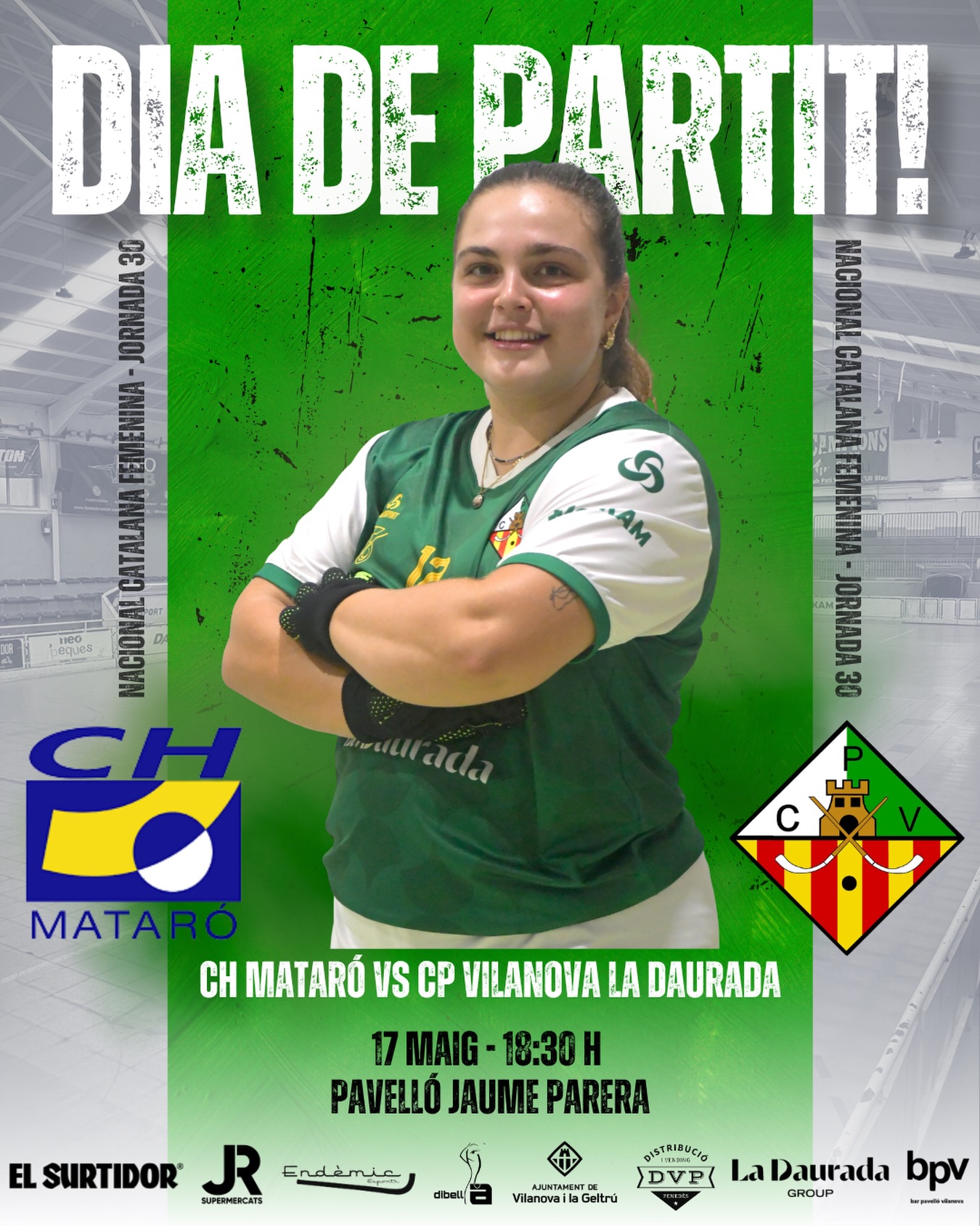 Diumenge disputarem la jornada 30 de Nacional Catalana!💚🤍

@chmataro_oficial vs @cpvilanova 

17/05/26 🗓️
18:30 ⏰
Pavelló Jaume Parera📍

Som-hi patí!💪🏻