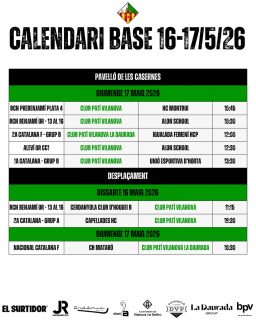 Partits del cap de setmana del 16 - 17 de Maig!💚🤍

Som-hi patí!🔥