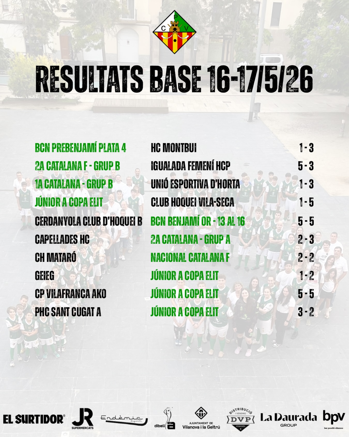 Resultats dels partits del cap de setmana!💚🤍