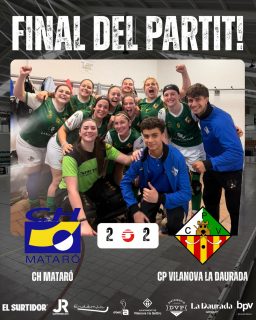Empat davant el @chmataro_oficial per 2 - 2! 

Gols: (x1) @lubamuro_77 (x1) @mcordoba7 🏑

Amb aquest punt tan treballat a la pista del líder, el nostre primer equip femení certifica matemàticament la SALVACIÓ i manté la categoria un any més. Ha estat una temporada dura, de picar molta pedra, però la unió, el cor i el caràcter d’aquest grup han demostrat que no hi ha res impossible per el Patí!💚🤍