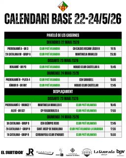 Partits del cap de setmana del 22 - 24 de Maig!💚🤍
Som-hi patí!🔥