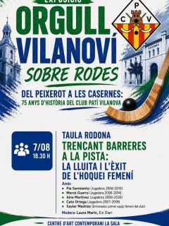 📢 Segona Taula rodona de l'exposició Orgull Vilanoví sobre rodes, en aquesta ocasió dedicada a l'hoquei femení a la ciutat.
Amb Pia Sarmiento, Mercè Guerra, Aina Martínez, Cate Ortega i Xavier Mestres com a protagonistes i moderada per Laura Marin.

✍️ Divendres 7 d'Agost
🕜 18:30h
📍 @lasalavilanovailageltru 

Us hi esperem!!💚🤍
