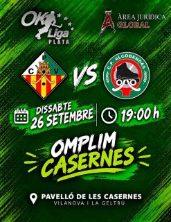 🔥Dissabte iniciem el nostre camí a Ok Lliga Plata i necessitem tot el vostre suport.
💪 OMPLIM LES CASERNES i fem de l'afició un jugador més💚🤍
Área Jurídica Global CP Vilanova vs @cpalcobendas
🗓️ Dissabte 26/09
⏰ 19h
📍 Pavelló de les Casernes
📺 Canal Blau
🎟 Socis i col•laboradors entrada gratuïta
Entrada general: 10€
Som-hi patí!💪🏻