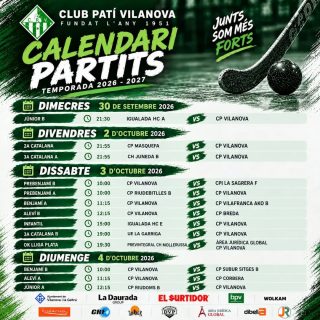 🔥 Partits del cap de setmana del 2 al 4 d'Octubre 💚🤍

Som-hi💪