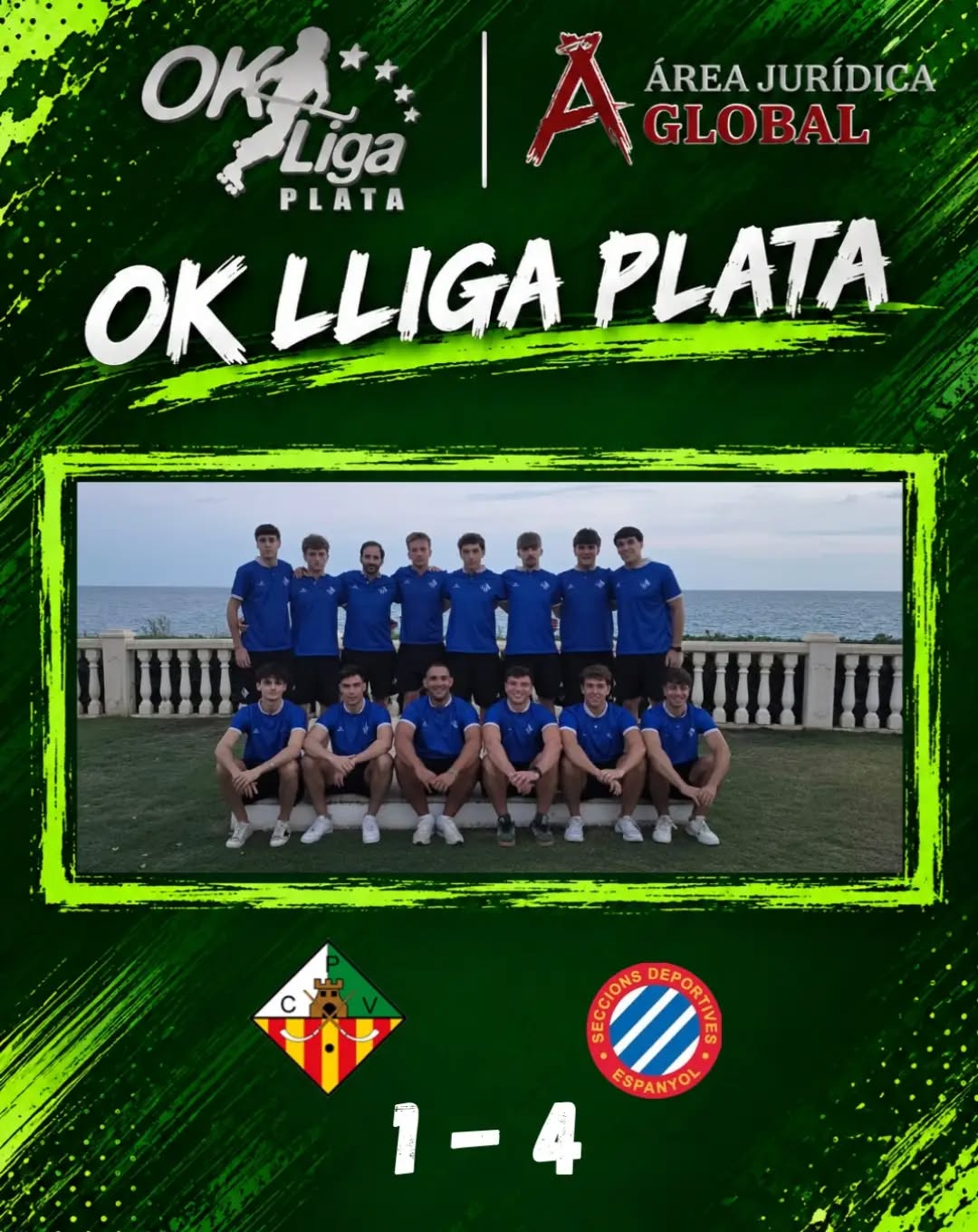 📢 Derrota de l'Ok Lliga Plata en el segon partit a Casernes davant el @sdespanyolhoquei 

🏑 Gol de @joseloda

💪A seguir treballant pel pròxim partit d'aquest dimarts a Mollerussa.

💚🤍